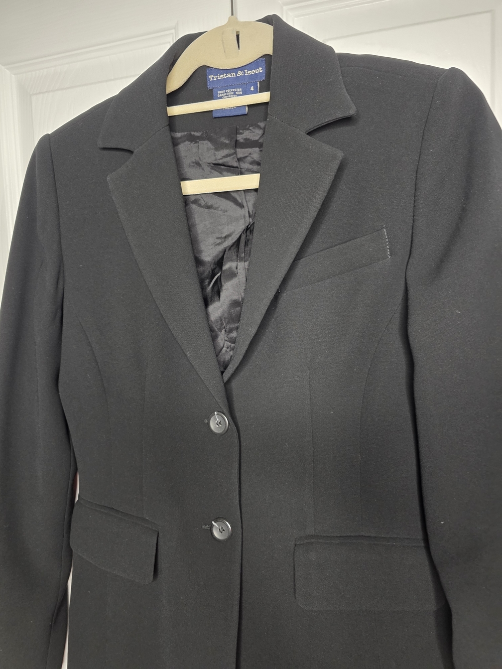 Tristan & Iseut Black Women's Tailored Blazer Made In Canada Size 4 - Picture 5 of 16